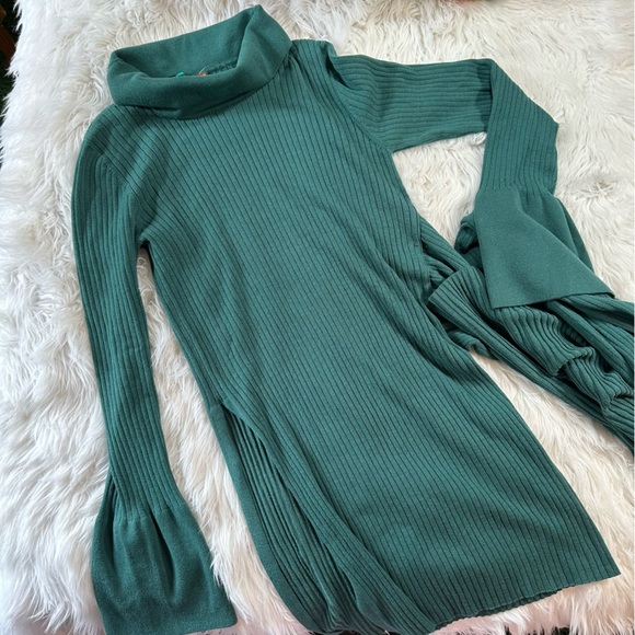 Free People • Carine Dark Green Tunic Sweater in Jaded - Picture 11 of 16